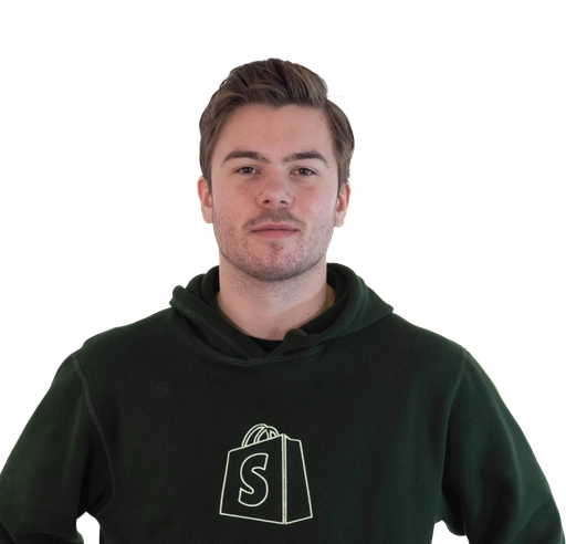 Fabian Genell with Shopify Hoodie